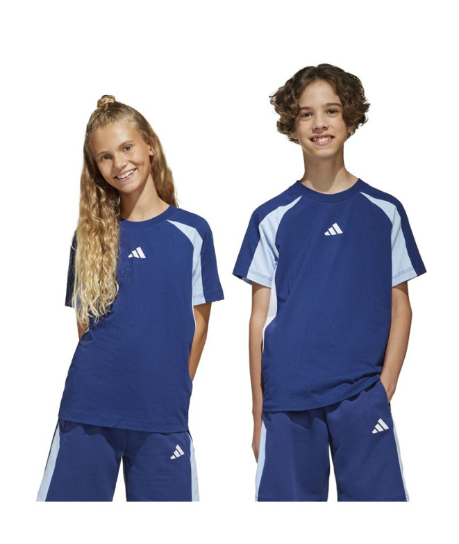 Camiseta adidas Cb Infantil Azul Escuro