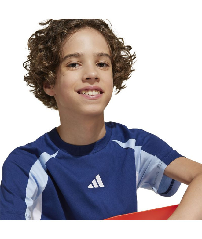 Camiseta adidas Cb Infantil Azul Oscuro
