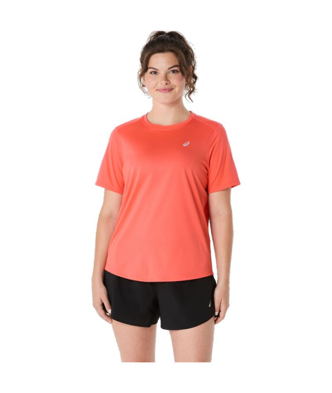 Camiseta de Running ASICS Core Ss Top Mujer Coral