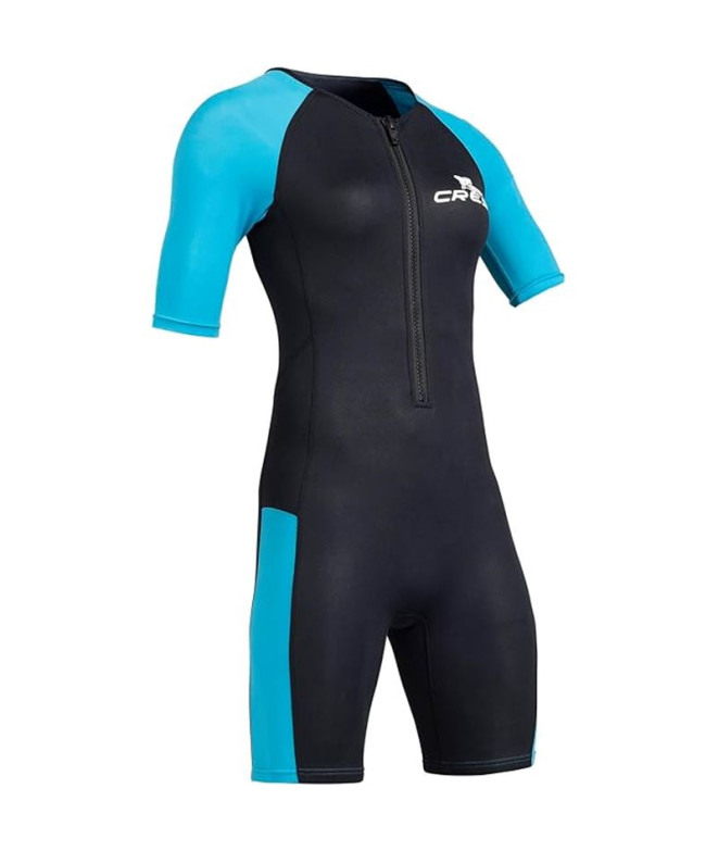 Mono pieza Cressi Tiburon Shorty 2Mm  Mujer Negro-Aguamarina