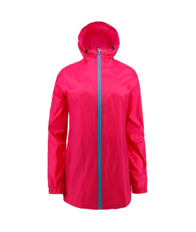 Chubasquero de Montaña Joluvi Rain Pack Mujer Fuxia/Azul Cobalto