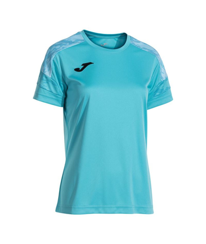 Camiseta Joma Championship VIII Mulher Turquesa Fluorescente