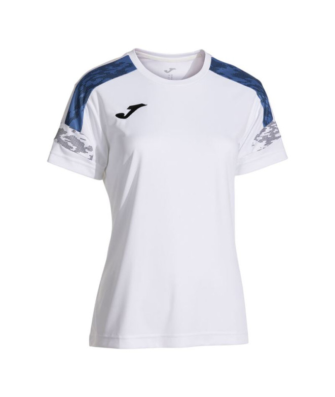 Camiseta Joma Championship VIII Mulher Branco/Royal