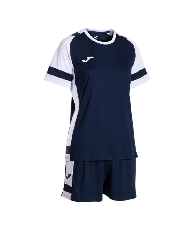 Conjunto de Futebol Joma Líder Mulher Azul escuro/Branco