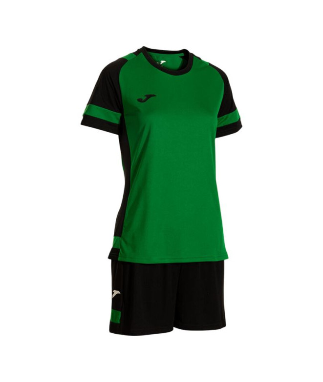 Conjunto de Futebol Joma Líder Mulher Verde/Preto