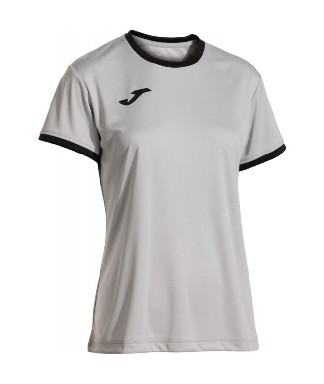 Camiseta Joma Combi Premium Mulher Cinza/Preto