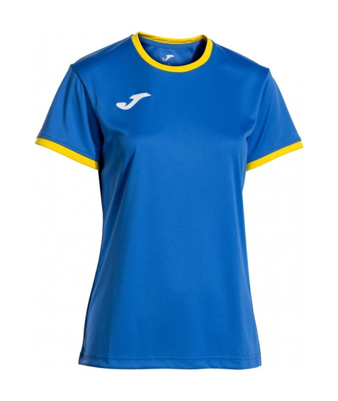 Camiseta Joma Combi Premium Mulher Royal/Amarelo