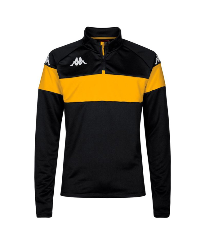 Sweat Fitness Kappa Dovare Homme Noir/Jaune Chrome