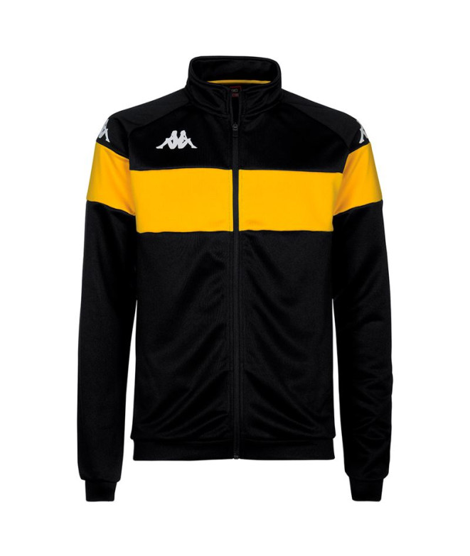 Moletom Fitness Kappa Dacone Homem Preto/Amarelo Cromado