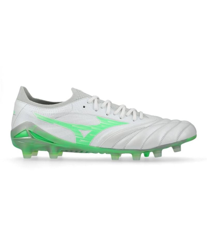 Botas de fútbol Mizuno Morelia Neo IV Elite Plateado/Blanco/Verde