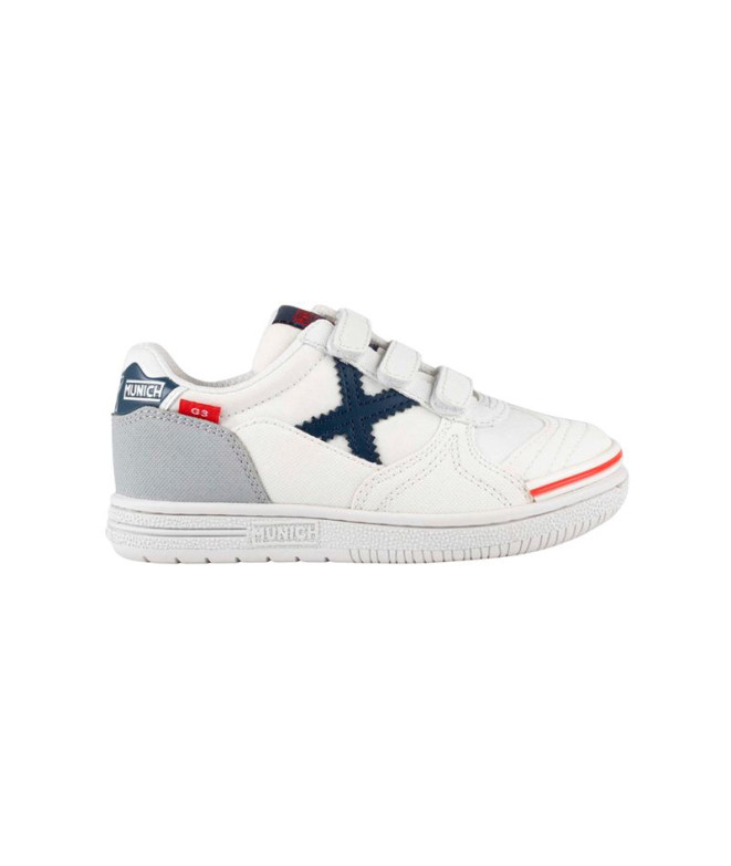 Zapatillas de Fútbol sala Munich G-3 Kid Vco 436 Infantil Blanco