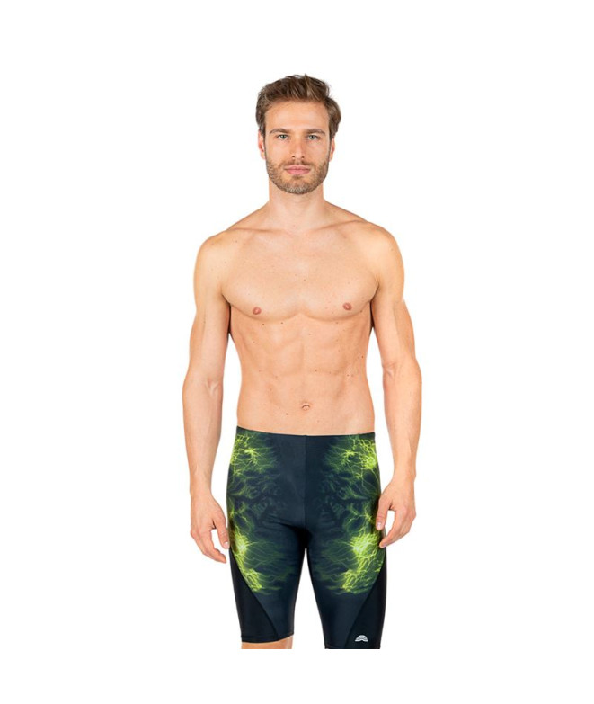 Maillot de bain De Natation Aquarapid Cost.Jammer Noir/Fl.Vert Homme