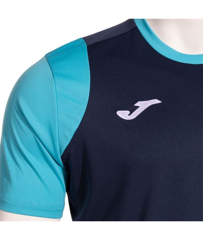 T-shirt Joma Cancha Dark Navy Turquesa Flú Enfant