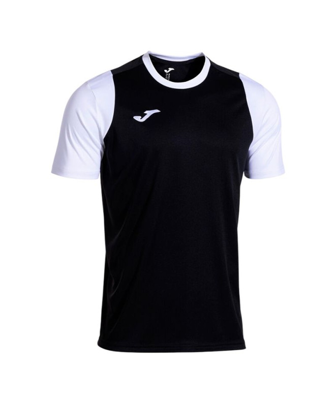 Camiseta Joma Cancha Preto Branco Menino
