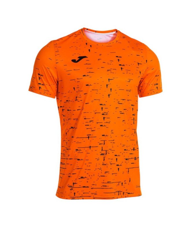 Camiseta Joma Pro Team Laranja Preto Homem