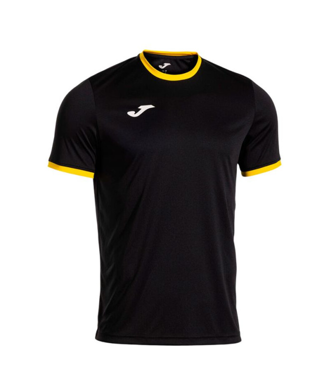 Camiseta Joma Combi Premium Preto Amarelo Menino