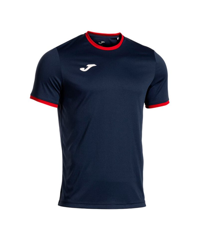 Camiseta Joma Combi Premium Dark Navy Vermelho Menino