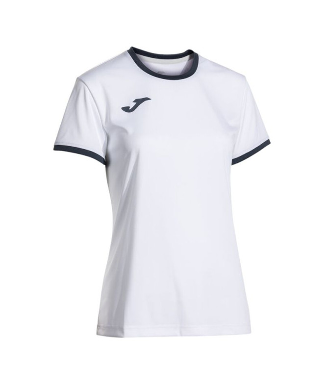 Camiseta Joma Combi Premium Branco Dark Navy Mulher