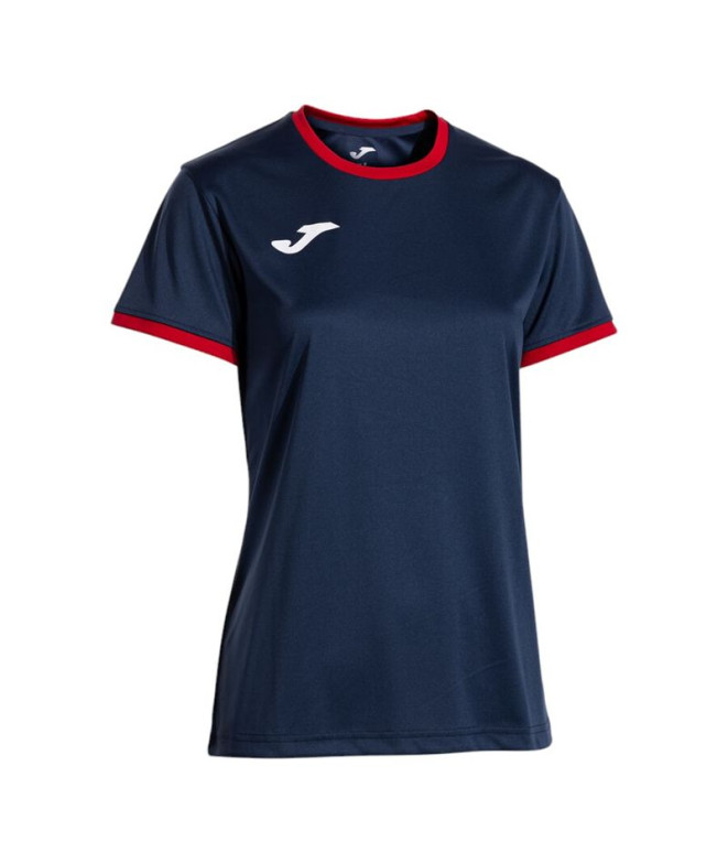 Camiseta Joma Combi Premium Marinho Vermelho Mulher