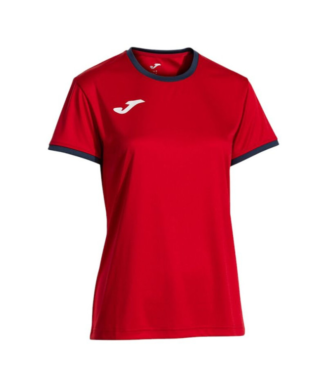 Camiseta Joma Combi Premium Vermelho Marinho Escuro Mulher