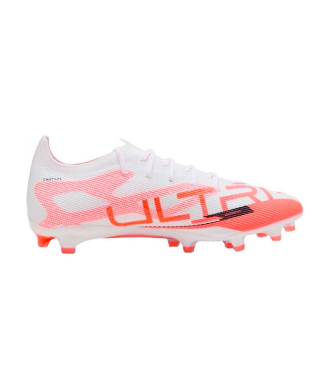Botas de Fútbol Puma Ultra 5 Pro Fg/Ag Hombre Blanco/Naranja