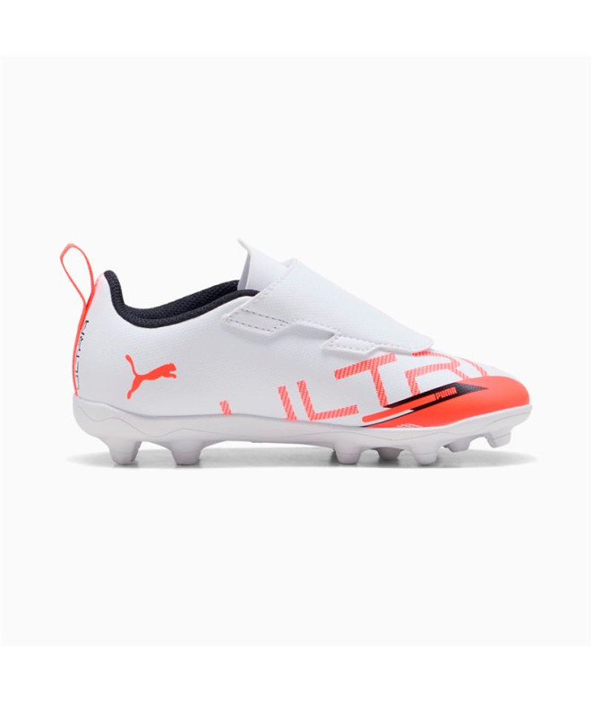 Botas de Fútbol Puma Ultra 5 Play V Fg/Ag Niño Blanco