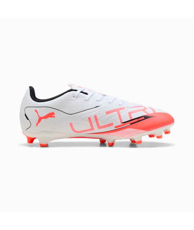 Botas de Fútbol Puma Ultra 5 Play Fg/Ag Hombre Blanco/Naranja