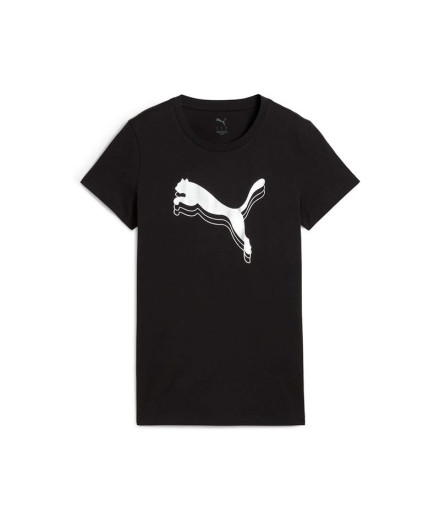 Camiseta Puma Essentials Metallic Mulher Preto Camiseta Puma Essentials Metallic Mulher Preto