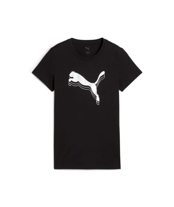 Camiseta Puma Essentials Metallic Mulher Preto