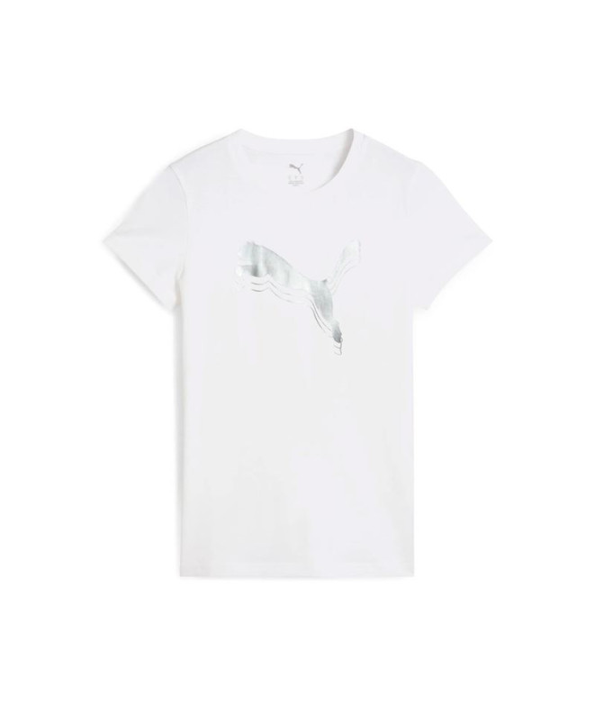 T-shirt Puma Essentials Metallic Femme Blanc