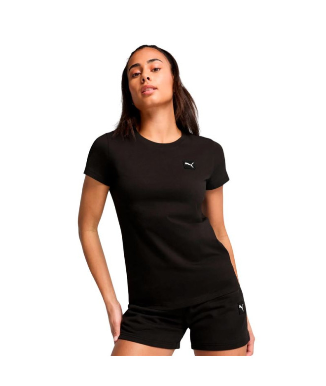 Camiseta Puma Essentials Elevated Mulher Preto