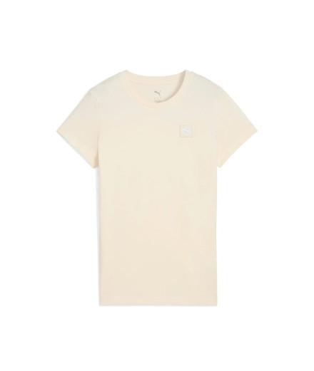 Camiseta Puma Essentials Elevated Mujer Beige