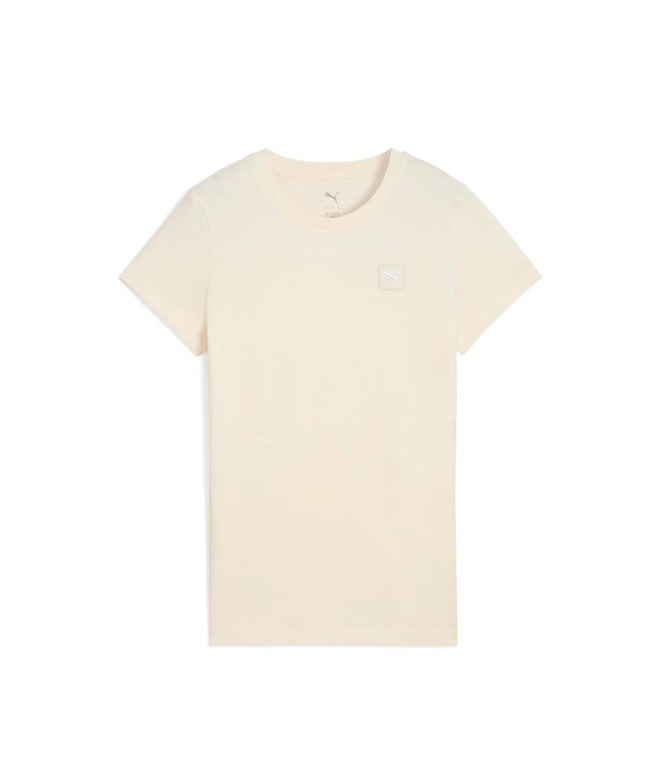 Camiseta Puma Essentials Elevated Mujer Beige