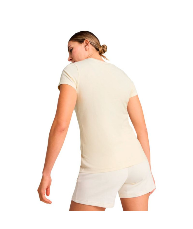 Camiseta Puma Essentials Elevated Mulher Bege