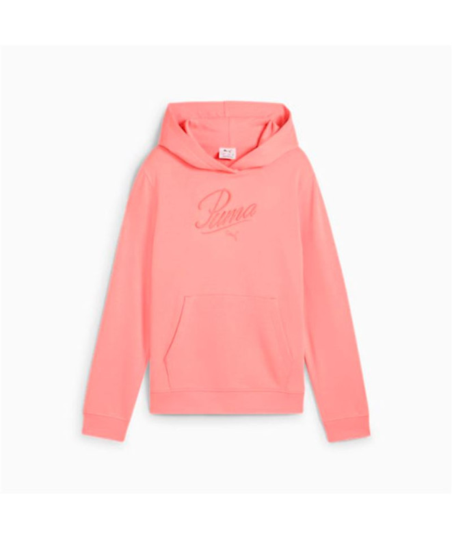 Sudadera Puma Essentials Script Niña Rosa