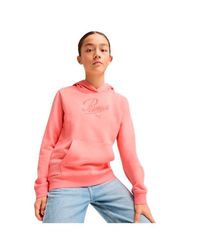 Sudadera Puma Essentials Script Niña Rosa