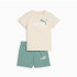 Camiseta Puma Minicats Essentials Bebês Bege/Verde