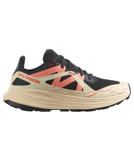 Sapatilhas de Trail Salomon Ultra Flow Mulher Preto/Coral Sapatilhas de Trail Salomon Ultra Flow Mulher Preto/Coral