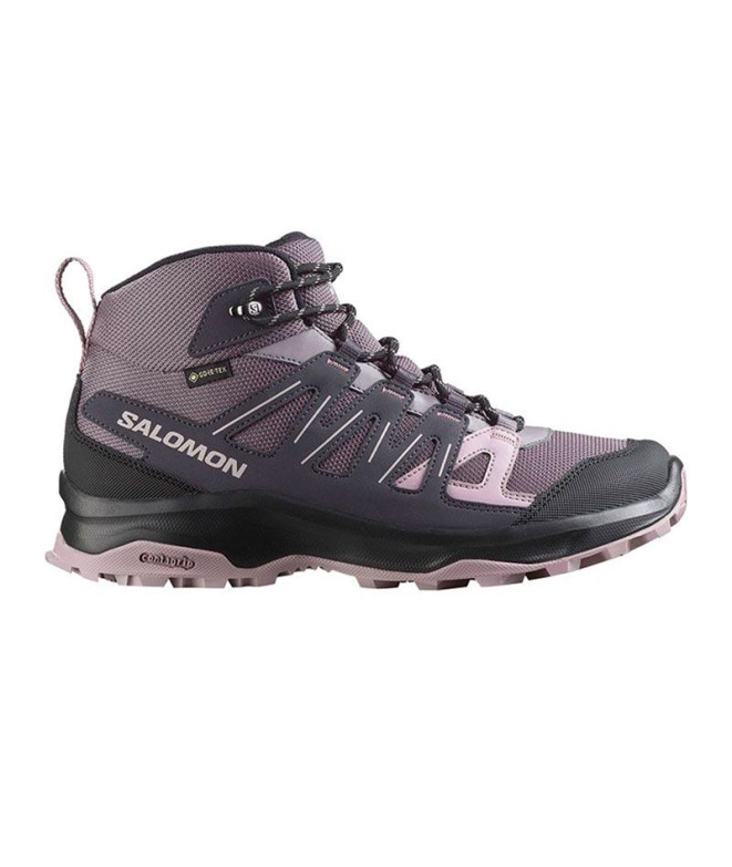 Zapatillas de Montaña Salomon Storen Mid Gtx Mujer Iron Morado