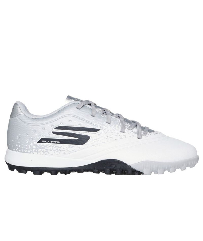 Botas de Futebol Skechers Razor 1,5 TF Infantil Branco/Cinza