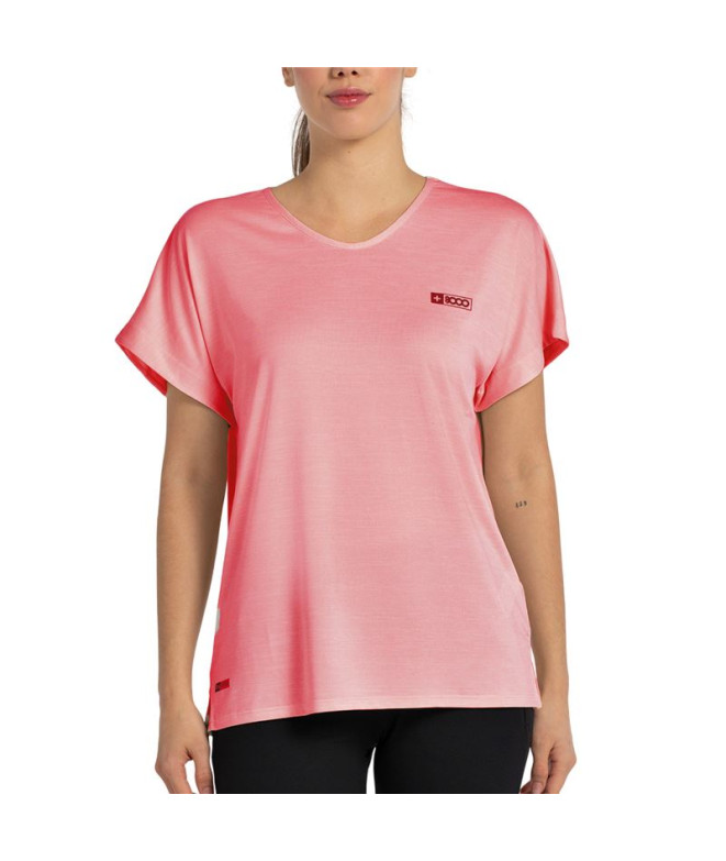 Camiseta de Montaña + 8000 Vermizor Mujer Frambuesa