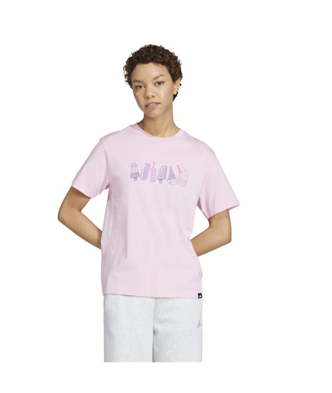 Camiseta adidas Food Mujer Rosa