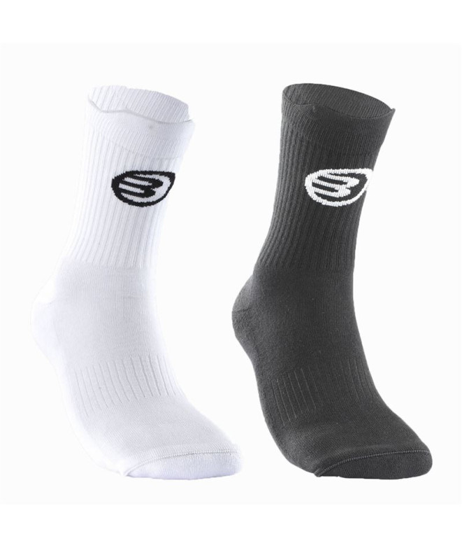Calcetines de Padel Bullpadel Bp253 Blanco/Negro Pack