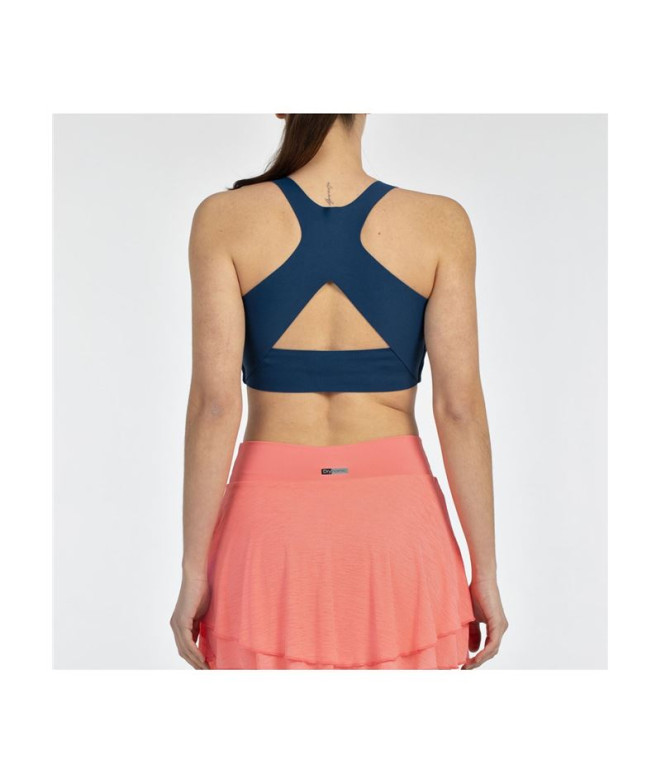 Top de Padel Bullpadel Eleve 25V Mulher Azul Tinta
