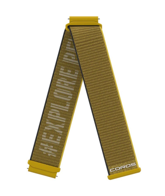 Banda de reloj Coros 22Mm Nylon Band Amarillo corto