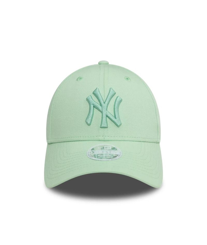 Gorra ajustable New Era 9FORTY New York Yankees Mujer verde pastel