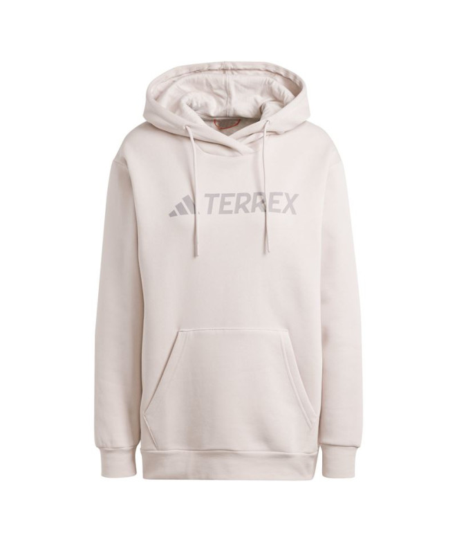 Moletom de Montanha adidas Terrex Multi Large Logo e Mulher Marrom Claro
