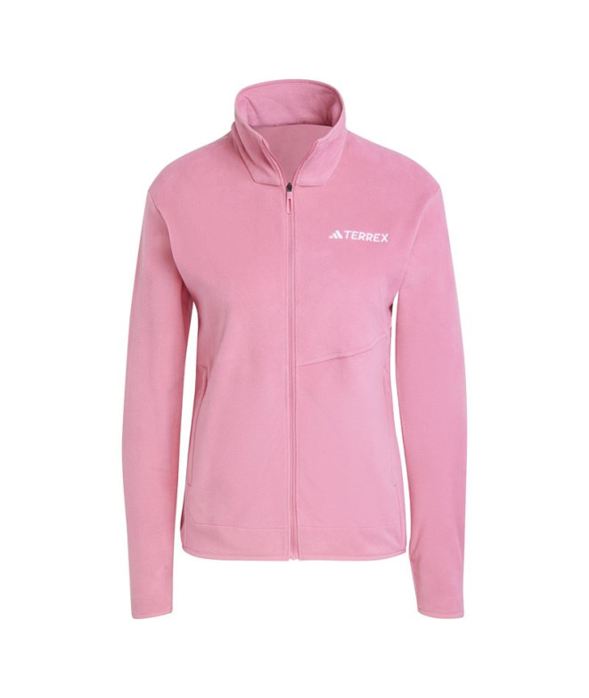 Polar de Montagne adidas Terrex Multi Full Zip Fleece Femme Fuchsia