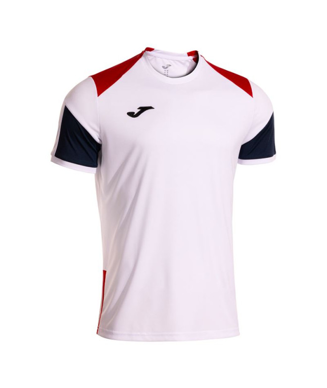 Camiseta Joma Danubio Blanco Rojo Hombre