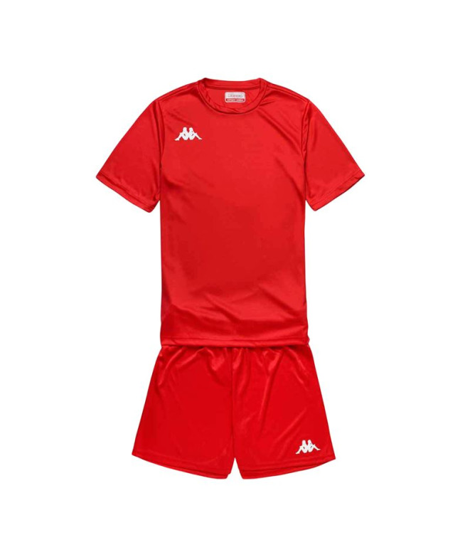 Conjunto Futebol Kappa Gorkit Infantil Vermelho